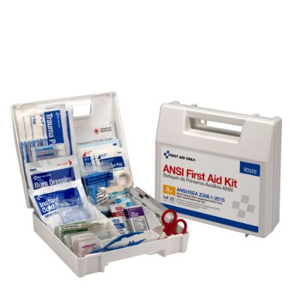 Picture of First Aid Only 25-Person Bulk Plastic First Aid Kit - ANSI Compliant - 141 x Piece(s) For 25 x Individual(s) - 1 Each