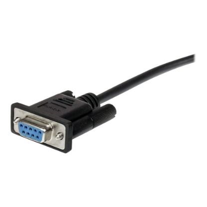 Picture of StarTech.com 0.5m Black Straight Through DB9 RS232 Serial Cable - M/F