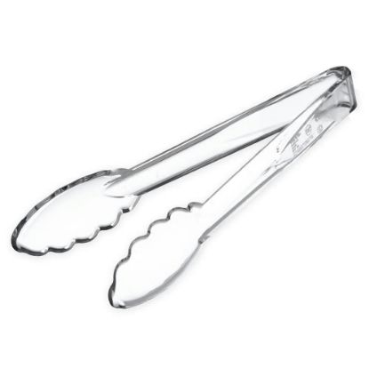 Picture of Hoffman Heavy Duty Plastic Tongs, Disposable, 12in, Clear, Pack Of 12 Tongs