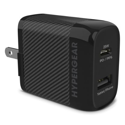 Picture of HyperGear SpeedBoost PD Dual-Output USB Wall Charger For iPhone And Android, Black, HPL15625