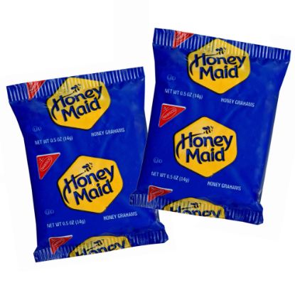 Picture of Honey Maid Honey Graham Crackers, 0.5 Oz, 2 Crackers Per Pack, Box Of 200 Packs