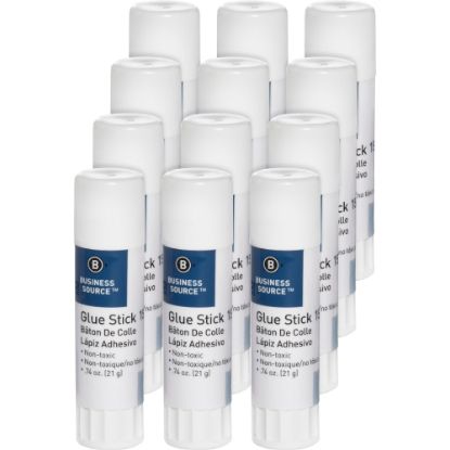 Picture of Business Source Glue Stick - 0.74 oz - 12 / Pack