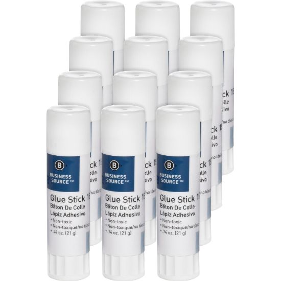 Picture of Business Source Glue Stick - 0.74 oz - 12 / Pack