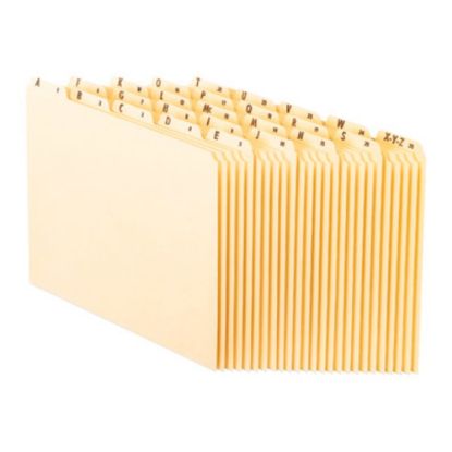 Picture of Pendaflex Manila Alphabetical File Guides - 25 x Divider(s) - Printed Tab(s) - Character - A-Z - Letter - 8.50in Width x 11in Length - Manila Pressboard Divider - Recycled - Heavyweight - 1 / Set