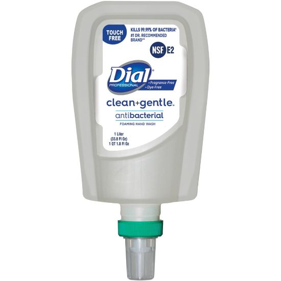 Picture of Dial FIT TF Refill Clean+ Foaming Hand Wash - 33.8 fl oz (1000 mL) - Bacteria Remover, Odor Remover - Skin, Hand - Antibacterial - Fragrance-free, Dye-free - 3 / Carton