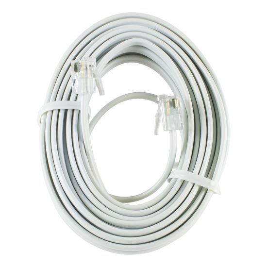 Picture of Power Gear Phone Line Cord, 25ft, White, 76119999