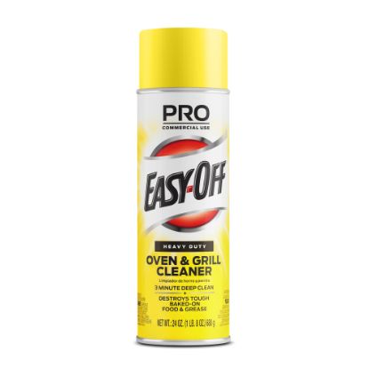 Picture of Professional Easy-Off Heavy Duty Oven & Grill Cleaner - 24 fl oz (0.8 quart) - Lemon Floral ScentAerosol Spray Can - 6 / Carton - White