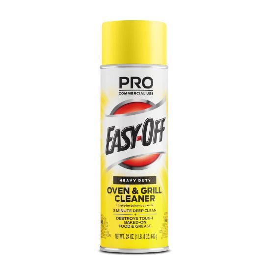 Picture of Professional Easy-Off Heavy Duty Oven & Grill Cleaner - 24 fl oz (0.8 quart) - Lemon Floral ScentAerosol Spray Can - 6 / Carton - White