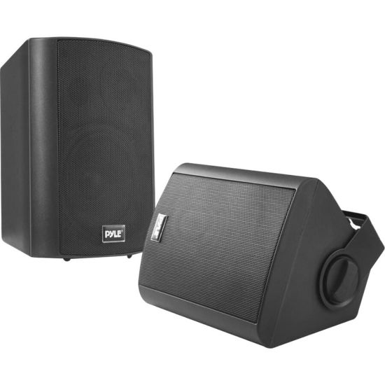 Picture of Pyle PDWR52BTBK Bluetooth Speaker System - 40 W RMS - Black - Wall Mountable - 80 Hz to 20 kHz - Surround Sound - 2 Pack