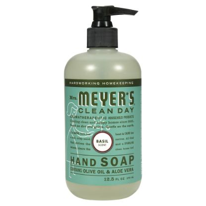 Picture of Mrs. Meyers Clean Day Liquid Hand Soap, Basil Scent, 12.5 Oz Bottle