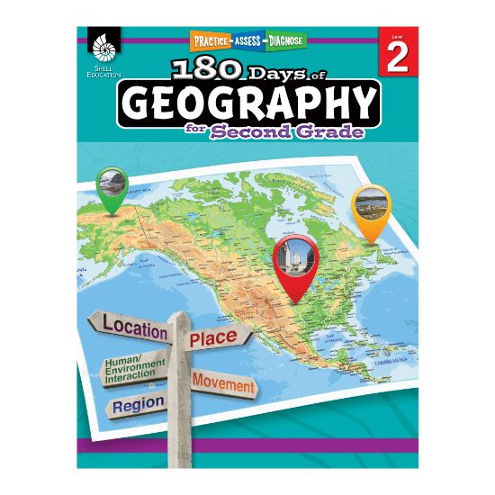 Picture of Shell Education 180 Days Of Geography, Grade 2