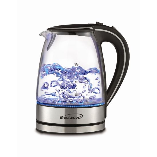 Picture of Brentwood Tempered Glass Tea Kettle, 1.7-Liter, Black