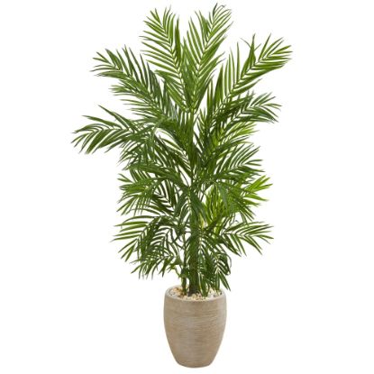 Picture of Nearly Natural Areca Palm 60inH Artificial Tree With Planter, 60inH x 31inW x 25inD, Green