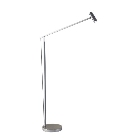 Picture of Adesso ADS360 Crane LED Floor Lamp, 60 1/2inH, Brushed Steel Shade/Brushed Steel Base