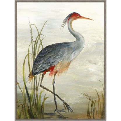 Picture of Amanti Art Grey Heron by Aimee Wilson Framed Canvas Wall Art Print, 23in x 30in, Graywash