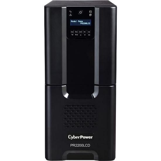 Picture of CyberPower PR2200LCD Smart App Sinewave UPS Systems - 2200VA/1980W, 120 VAC, NEMA L5-30P, Tower, Sine Wave, 10 Outlets, LCD, PowerPanel Business, $375000 CEG, 3YR Warranty