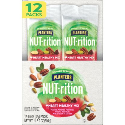 Picture of Planters Nut-Trition Heart Healthy Mix Pouches, 1.5 Oz, Box Of 12