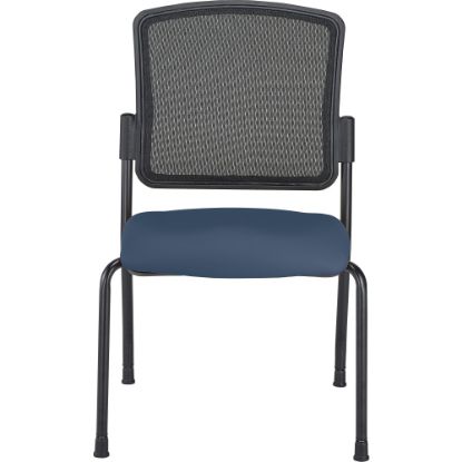 Picture of WorkPro Spectrum Series Mesh/Vinyl Stacking Guest Chair with Antimicrobial Protection, Armless, Navy, Set Of 2 Chairs, BIFMA Compliant