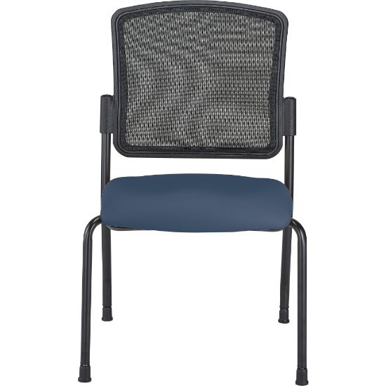 Picture of WorkPro Spectrum Series Mesh/Vinyl Stacking Guest Chair with Antimicrobial Protection, Armless, Navy, Set Of 2 Chairs, BIFMA Compliant