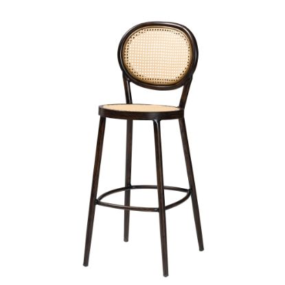 Picture of Baxton Studio Thalia Outdoor Bar Stool, Beige/Brown