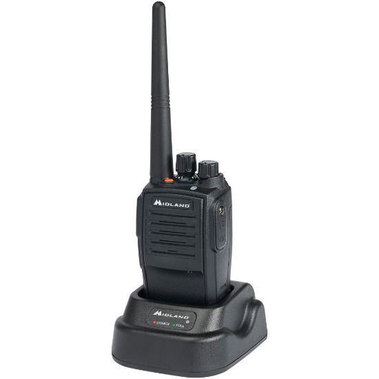 Picture of Midland MB400 Business Radio - 16 Radio Channels - 142 Total Privacy Codes - 4 W - Low Battery Indicator, Timer, Lightweight - Water Proof, Dust Proof - Lithium Ion (Li-Ion) - Black - 1 Each