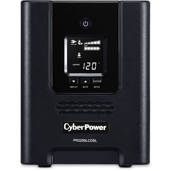 Picture of CyberPower PR2200LCDSL Smart App Sinewave UPS Systems - 2070VA/1980W, 120 VAC, NEMA 5-20P, Mini-Tower, Sine Wave, 7 Outlets, LCD, PowerPanel Business, $375000 CEG, 3YR Warranty