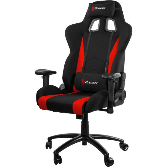 Picture of Arozzi Inizio Ergonomic Fabric High-Back Gaming Chair, Black/Red