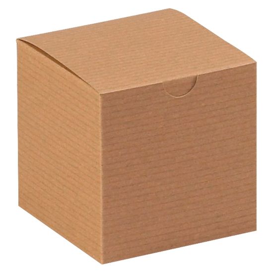 Picture of Partners Brand Gift Boxes, 4inL x 4inW x 4inH, 100% Recycled, Kraft, Case Of 100