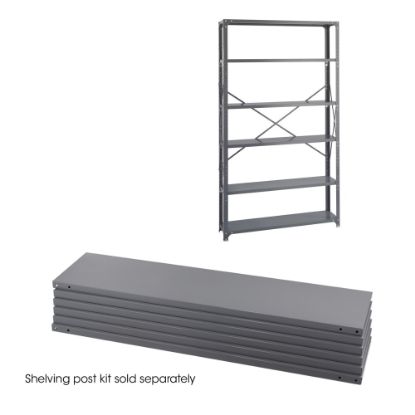 Picture of Safco 6-Shelf 48inW Industrial Steel Shelving, Dark Gray