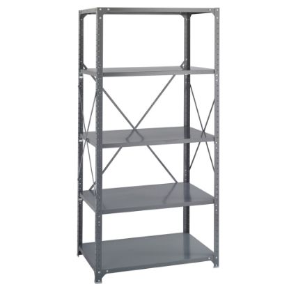 Picture of Safco 5-Shelf Commercial Steel Shelving Kit, Dark Gray