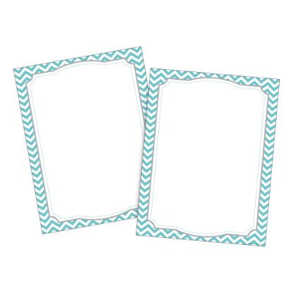 Picture of Barker Creek Computer Paper, Letter Paper Size, 60 Lb, Turquoise Chevron, 100 Sheets