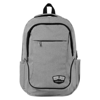 Picture of Volkano Victory Backpack With 15.6in Laptop Pocket, Charcoal Melange