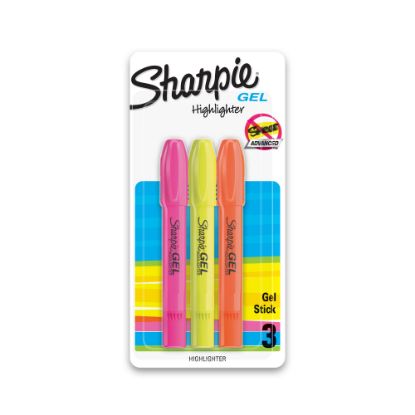 Picture of Sharpie Accent Gel Highlighters, Assorted Ink Colors, Pack Of 3