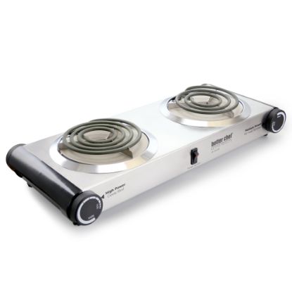 Picture of Better Chef Dual-Burner Electric Countertop Range, 3-3/4inH x 21inW x 9inD, Stainless Steel