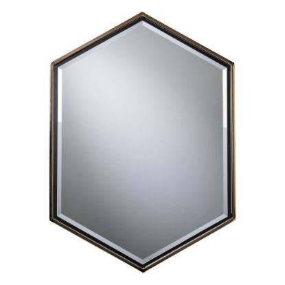 Picture of Holly & Martin Whexis Hexagon Wall Mirror, 34in x 24in, Champagne