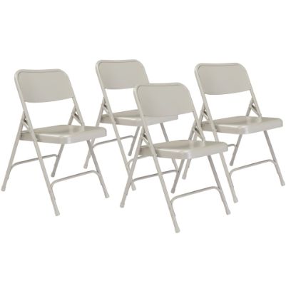 Picture of National Public Seating Series 200 Folding Chairs, Gray, Set Of 4 Chairs