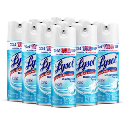 Picture of Lysol Disinfectant Spray, Crisp Linen Scent, 12.5 Oz Bottle, Case Of 12