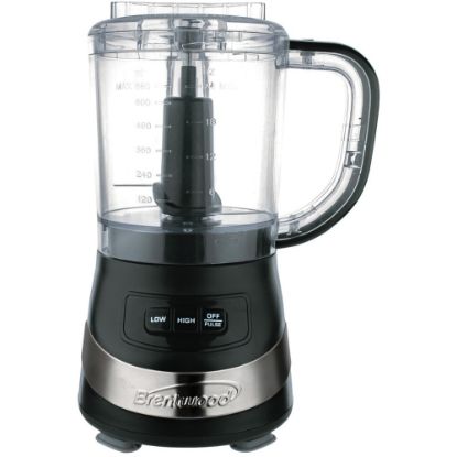 Picture of Brentwood FP-549BK 3 Cup Food Processor, Black - 3 Cup (Capacity) - 2 Speed - 200 W Motor - Silver, Black