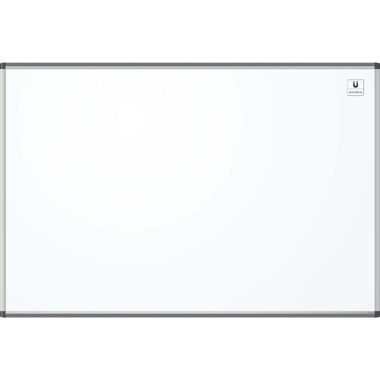 Picture of U Brands PINIT Magnetic Dry-Erase Board, 72in X 48in, Silver Aluminum Frame, Actual Size 70in X 47in (2808U00-01)