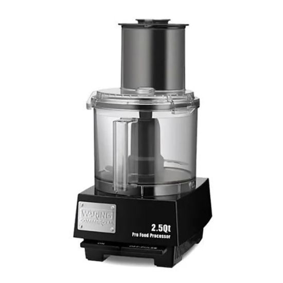 Picture of Waring 2-Speed Food Processor With Vegetable Prep Lid Chute, 2.5 Qt, Black