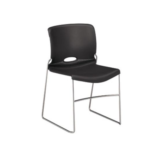 Picture of HON Olson Stacker Polyurethane Seat, Polymer Back Stacking Chair 17in Seat Width, Lava Seat/Chrome Frame, Quantity: 4