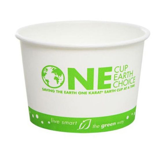 Picture of Karat Earth Paper Food Containers, 16 Oz, White, Case Of 500 Containers