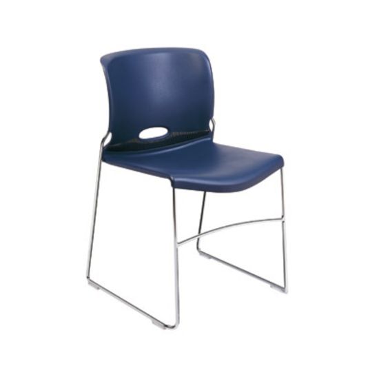 Picture of HON Olson Stacker Chairs, 30-5/8inH x 19-1/8inW x 21-5/8inD, Blue, Set Of 4