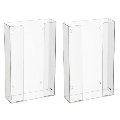 Picture of Alpine AdirMed Triple Box Capacity Acrylic Glove Dispensers, 16-1/8inH x 10-1/4inW x 3-1/2inD, Clear, Pack Of 2 Dispensers