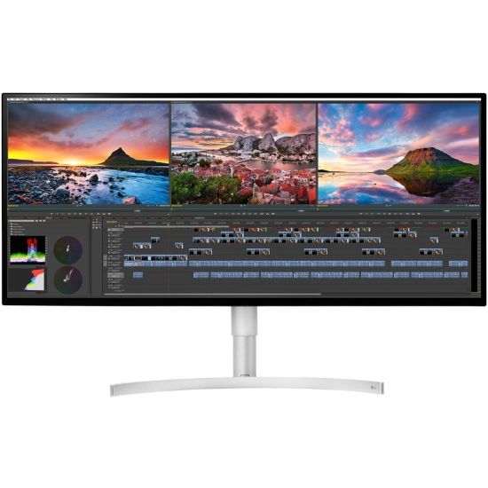 Picture of LG Ultrawide 34BK95U 34in Class Double Full HD (DFHD) LCD Monitor - 21:9 - Black, Silver - 34in Viewable - LED Backlight - 5120 x 2160 - 450 Nit Typical, Minimum - 5 ms - GTG Refresh Rate - Speakers - HDMI - DisplayPort