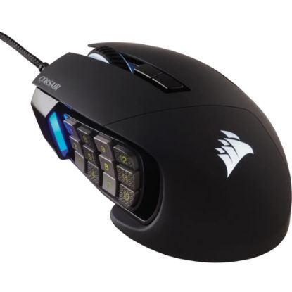 Picture of Corsair Scimitar RGB Elite Gaming Mouse - Optical - Cable - 18000 dpi - Scroll Wheel - 17 Button(s)