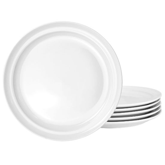 Picture of Martha Stewart 6-Piece Fine Ceramic Dinner Plate Set, 10-13/16in, White