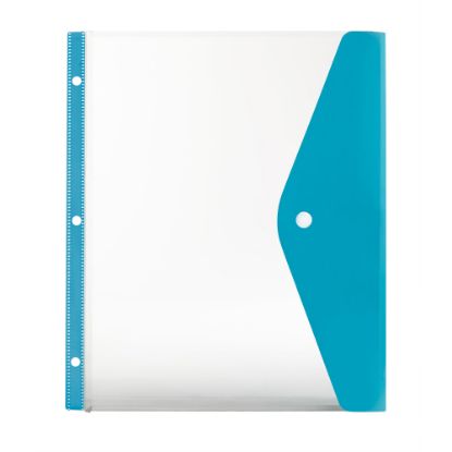 Picture of Office Depot Brand Side-Load Binder Pocket, Letter Size, Blue