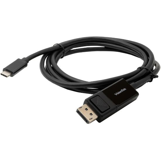 Picture of VisionTek USB-C to DisplayPort 1.4 2M Cable M/M - USB-C to DisplayPort Cable DisplayPort 1.4 Cable with 8K 60 Hz Video Resolution and HDR Support 4K 144Hz 2 Meter 6.6 Feet