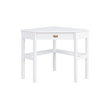 Picture of Linon Ari 29inW Home Office Corner Writing Desk, White